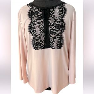 Karl Lagerfeld Pink Jersey Blouse
